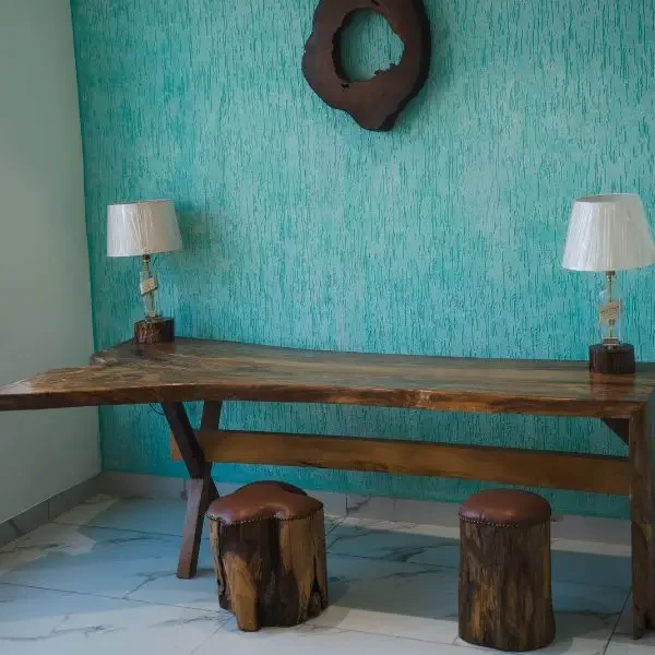 Rustic Teak Wood Dining Table (8-Seater)