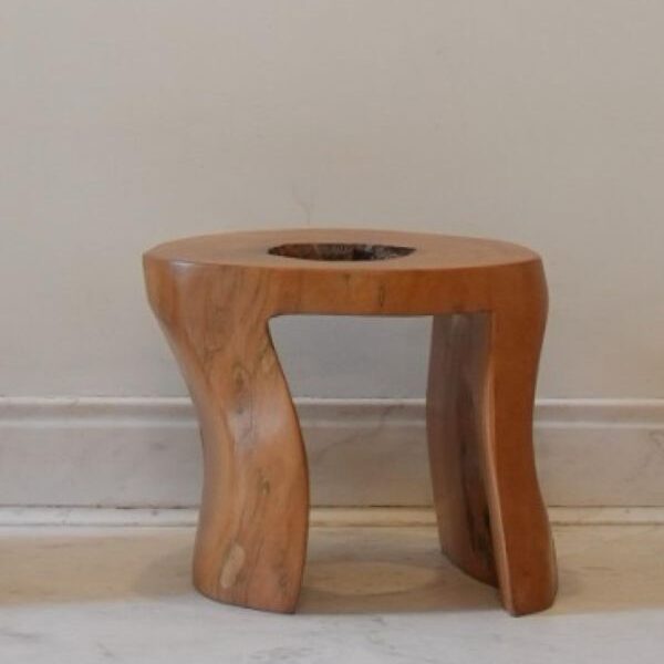 Carved Haldina Wood (Yellow teak) Stool