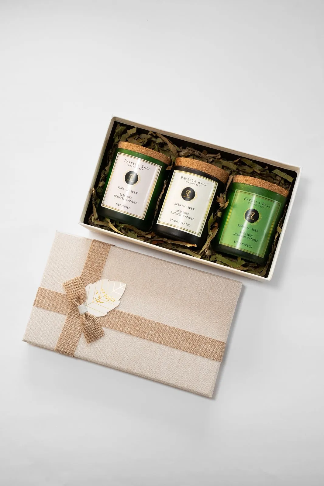 Pure Beeswax Candle Gift Box front